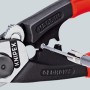 Knipex Drahtseilschere 190 mm, geschmiedet, mit Mehrkomponenten-Hüllen zum Schneiden von Drahtseilen.