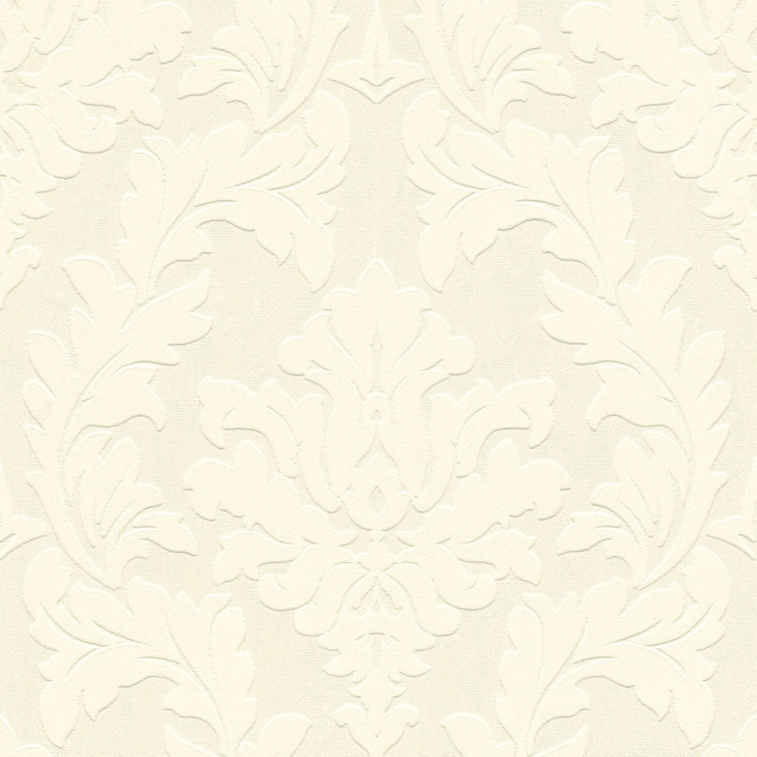 PROFHOME 335801-GU Barock Tapete Ornament Matt Creme Silber 0,52 m x 10,05 günstig online kaufen