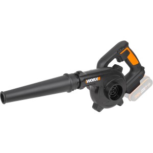 Worx Akku-Werkstattluftbläser WX094.9, Akkugerät in Schwarz mit Akku.