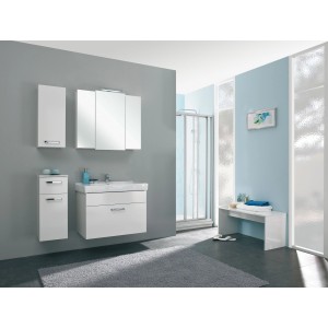 Pelipal Waschtisch Quickset 312, 80 cm, Weiß, mit Softclose im Badezimmer.
