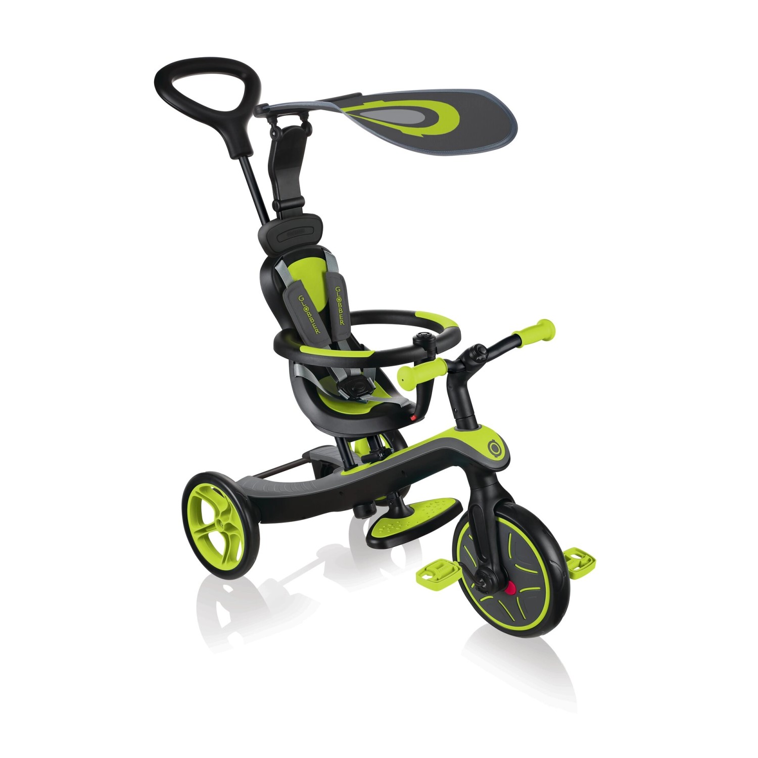 Globber Explorer Trike 4in1 Kinderwagen Dreirad und Laufrad 10/8 5 Zoll TPR günstig online kaufen