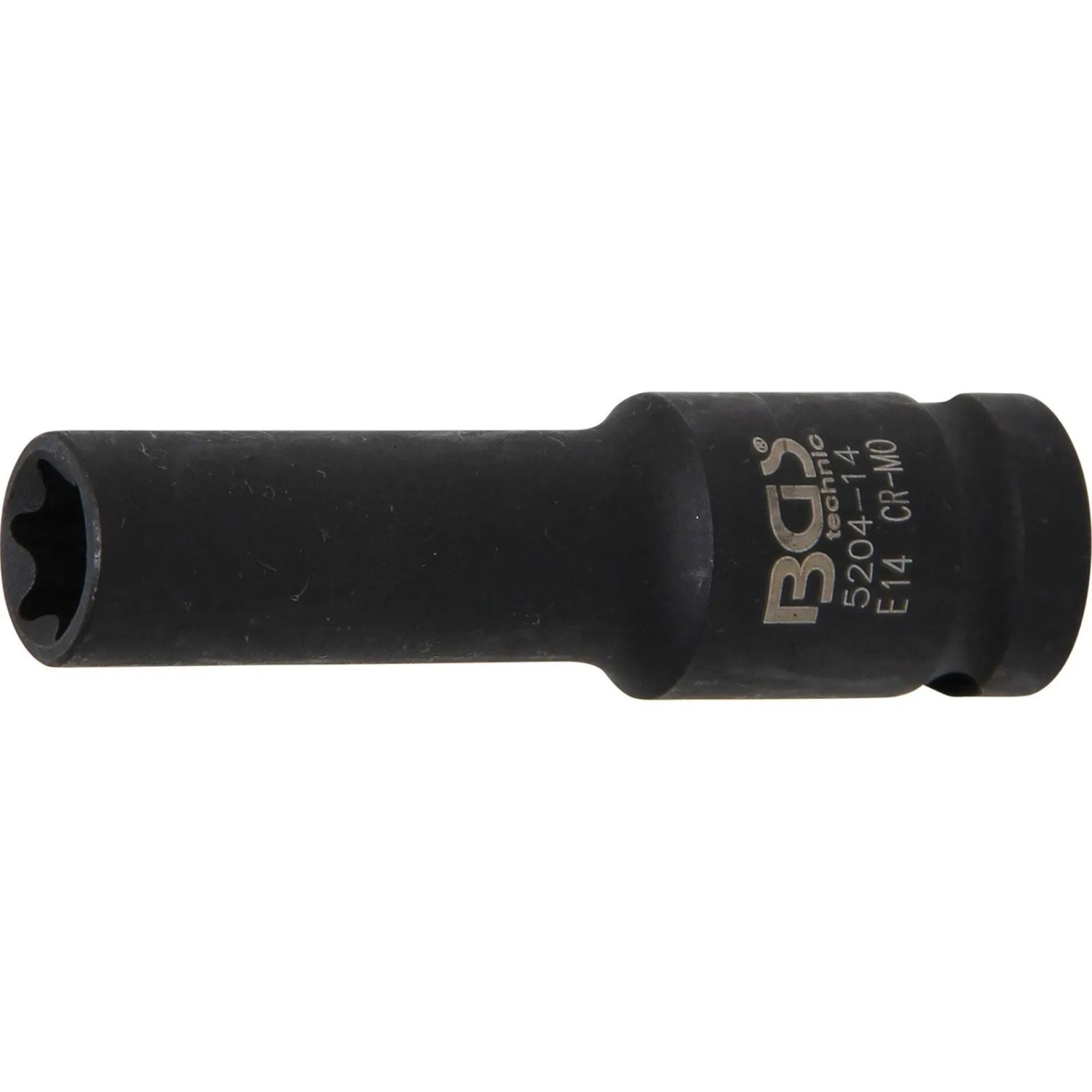 BGS Kraft Steckschlüssel Einsatz E Profil  Tief Antrieb Innenvierkant 12 5 Mm  1 2 Zoll  SW E14 Mm 5204 14
