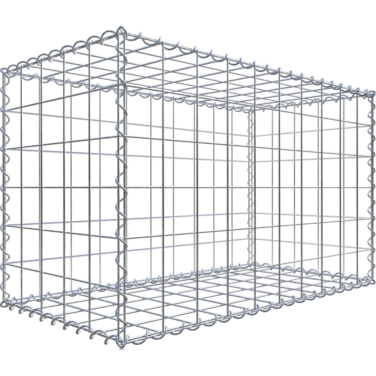 Gabiona Gabione 100 cm x 60 cm x 50 cm mit Maschenweite 10 cm x 10 cm