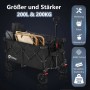 Sekey XXL Bollerwagen, faltbar, 200L, schwarz, für Camping & Freizeit.
