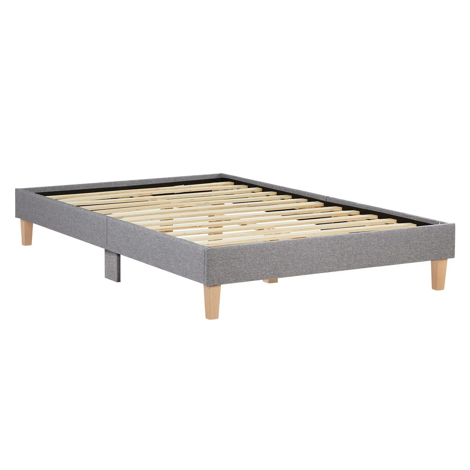 Homestyle4u Polsterbett mit Lattenrost 120x200 cm in Grau 1983