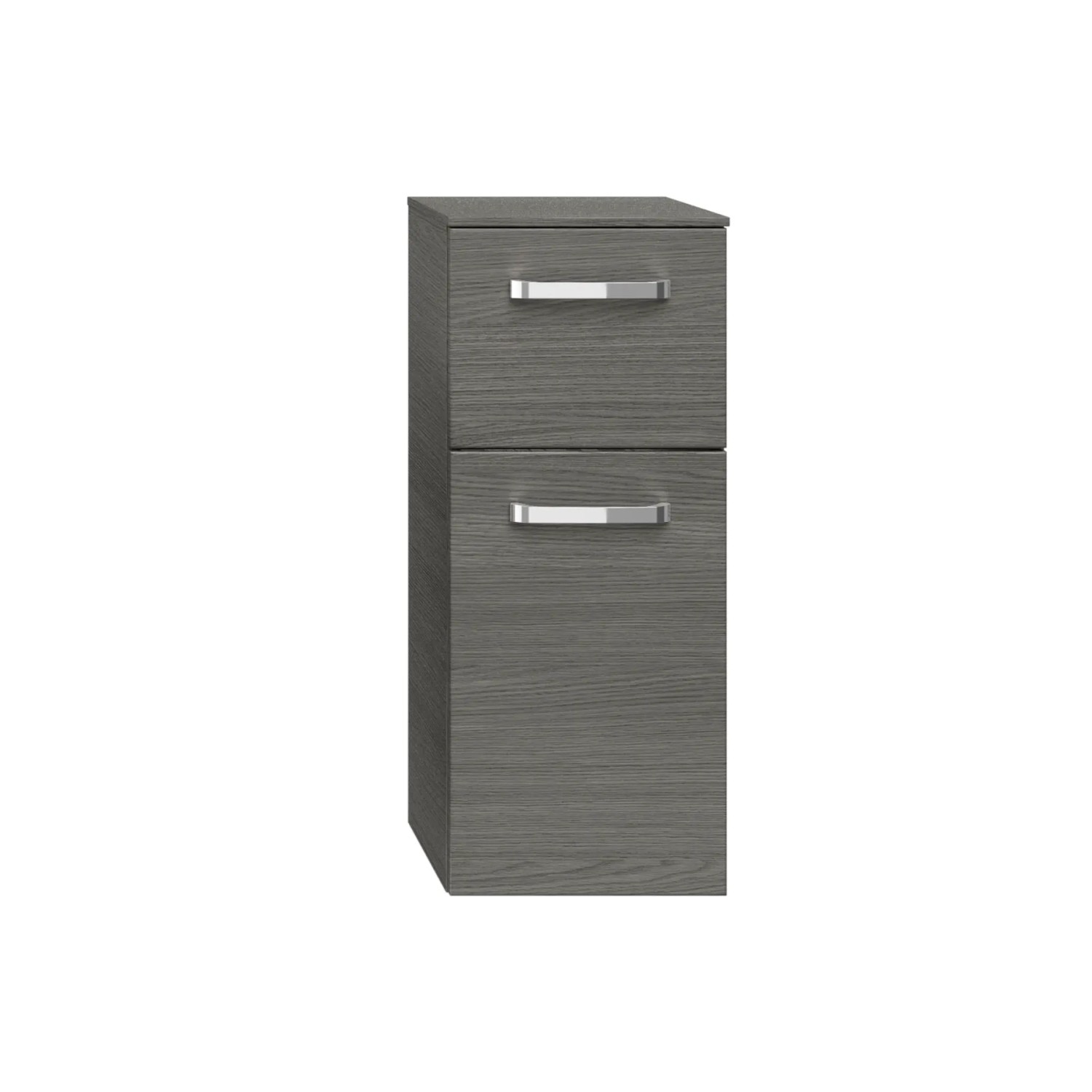 Pelipal Bad-Hängeschrank Serie 4010, Graphit, 30 cm breit. Hängender Badezimmerschrank mit zwei Türen und Griffen.