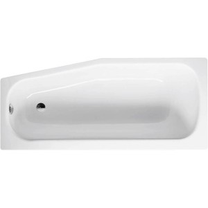Weiße Bette Raumsparwanne Bambino, 157x65 cm, Fußende rechts, ideal für kleine Bäder.