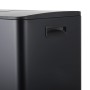 Detailaufnahme: Schwarzer Spirella Kosmetikeimer Aliya 2x20L mit Griff.
