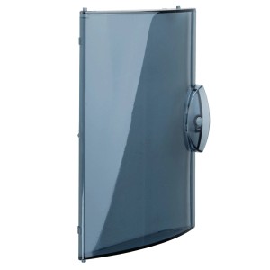 Hager Mini-Verteiler Tür GP108T, blau-transparente Abdeckung für Aufputzverteiler.