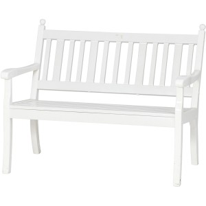 Weiße Blome 2er Gartenbank Hohenzollern, 115 cm breit, für entspannte Stunden im Garten.