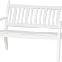 Weiße Blome 2er Gartenbank Hohenzollern, 115 cm breit, für entspannte Stunden im Garten.