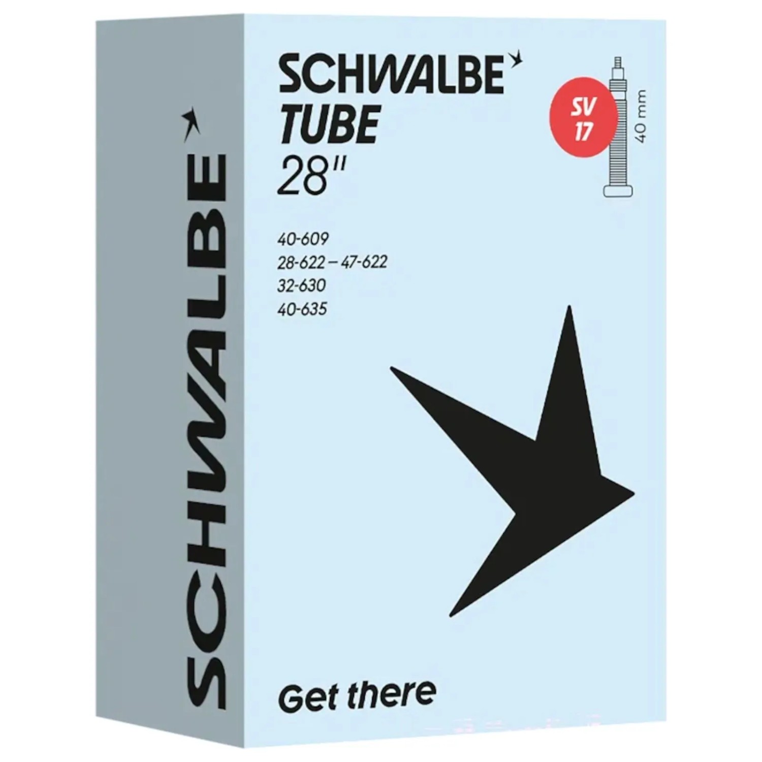 Schwalbe Fahrradschlauch SV 17 28 Zoll 28 x 1 1/8-1.75 Zoll 28/47-622/635 SV 40mm