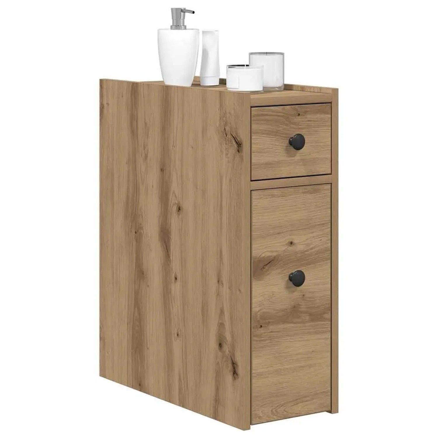 vidaXL Badschrank Schmal mit Rollen Artisan-Eiche Holzwerkstoff 855294_3