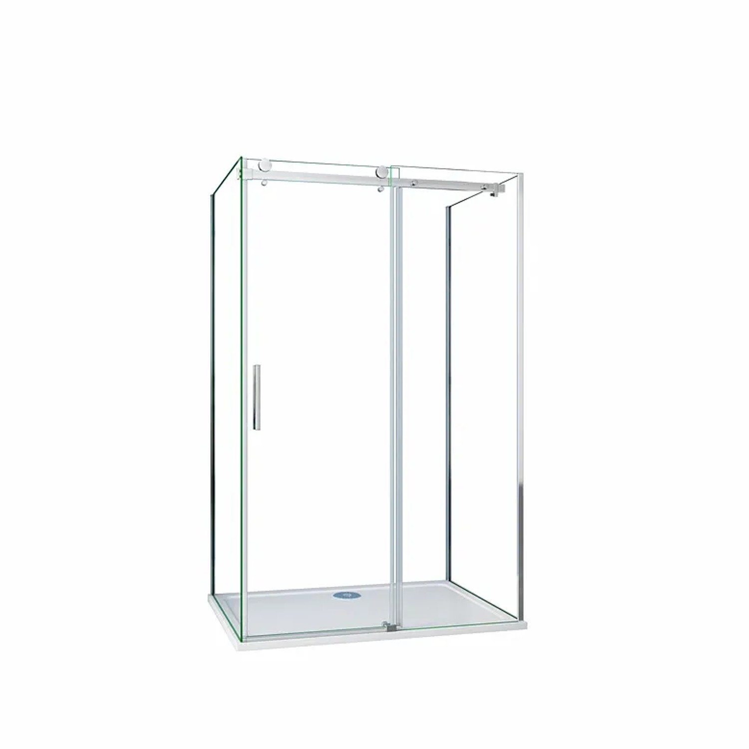Duschparadies U-FORM Duschkabine 150 x 90 x 90 cm U-Duschkabine Höhe 195cm Schiebetür 8mm NANO Glas Dusche U-Kabine