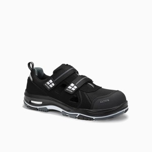 Schwarze Elten Sicherheitssandale Ian XXTP Pro Grey Easy ESD S1PS, Größe 48.