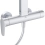 Ideal Standard Duschsystem Einhebelarmatur mit Kopf- und Handbrause, silberfarben.