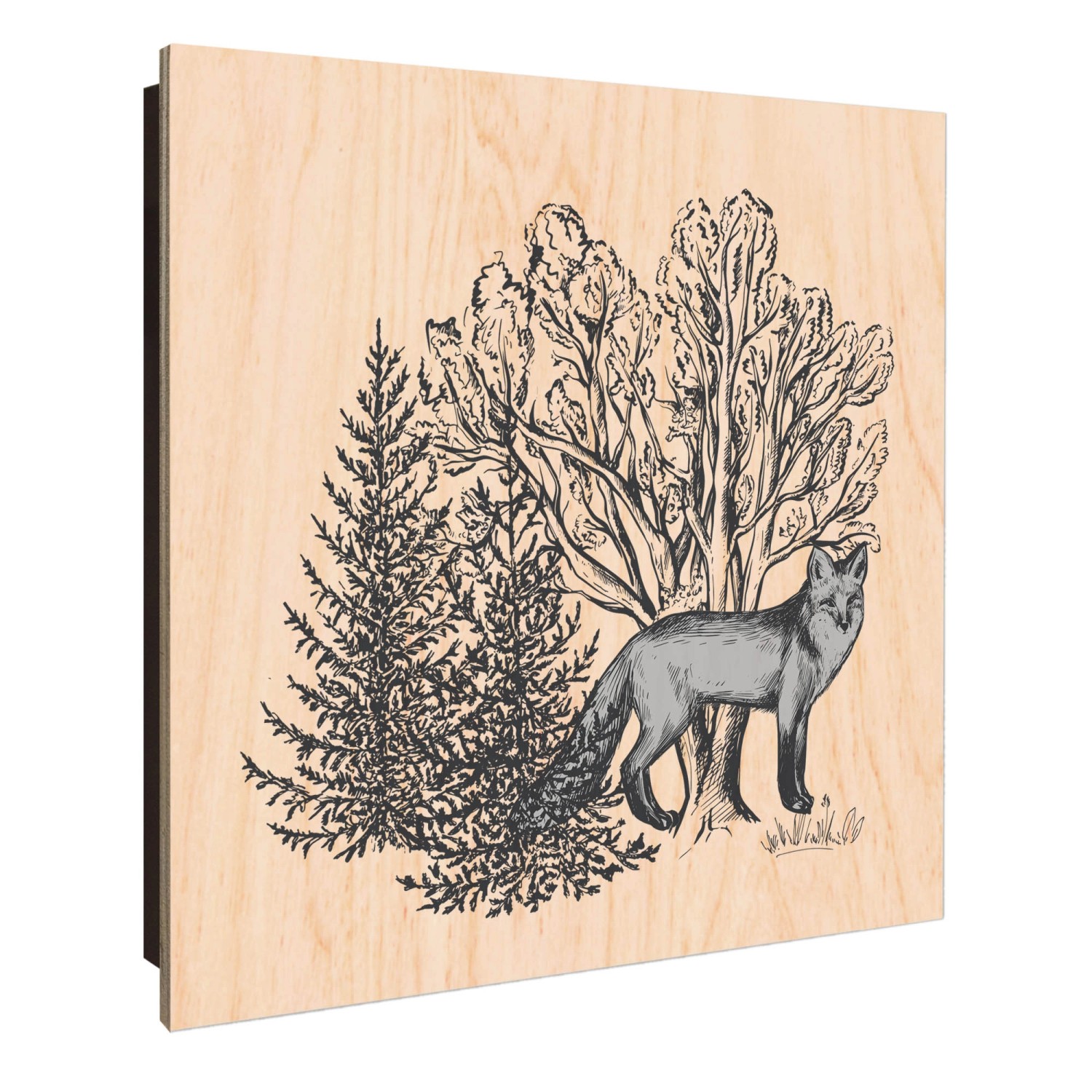 Banjado Schlüsselkasten Holz 30x30cm Schwarz Scharnier Rechts 50 Haken Desi günstig online kaufen