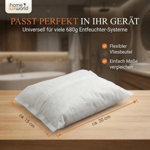 HomeLuxWorld Luftentfeuchter Nachfüllpack Set 4x 680 g Granulat