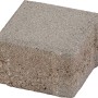 Quadratischer, grauer Beton Pflasterstein, 10x10x6 cm, für Wege und Einfahrten.