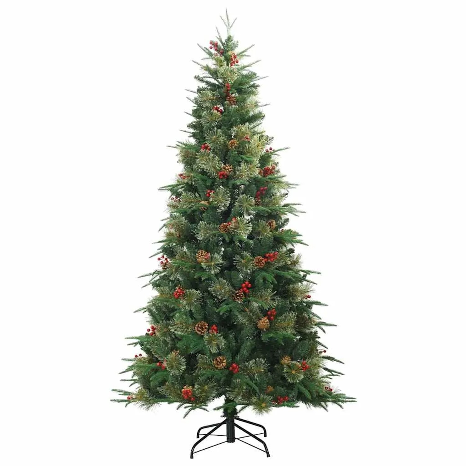 vidaXL Künstlicher Klappbarer Weihnachtsbaum mit Ständer Grün 210 cm 42019304
