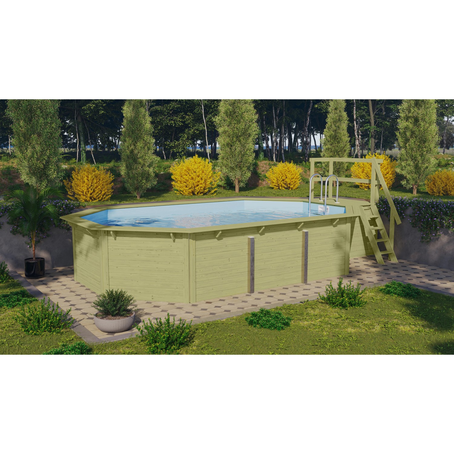 Karibu Pool X4 KDI Innenhülle Blau