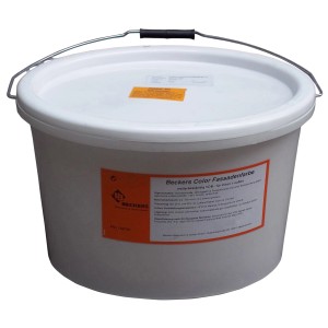 Eimer Beckers Betonzaun Acrylfarbe 5 l Perlweiß für Sichtschutzzäune.