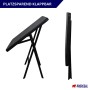 CHEFGASTRO Klapptisch, 78x78cm, schwarz, Holzoptik. Wetterfester Gartentisch für 4 Personen, platzsparend klappbar.