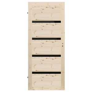 Radex Zimmertür VICO 4S Massivholz Kiefer LACOBEL-Glas 985 cm x 198,5 cm DIN L