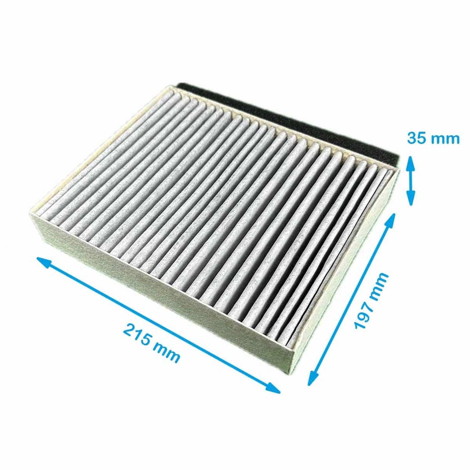 AIR2GO Aktivkohlefilter für Viva Dunstabzugshauben, 197x215x35mm