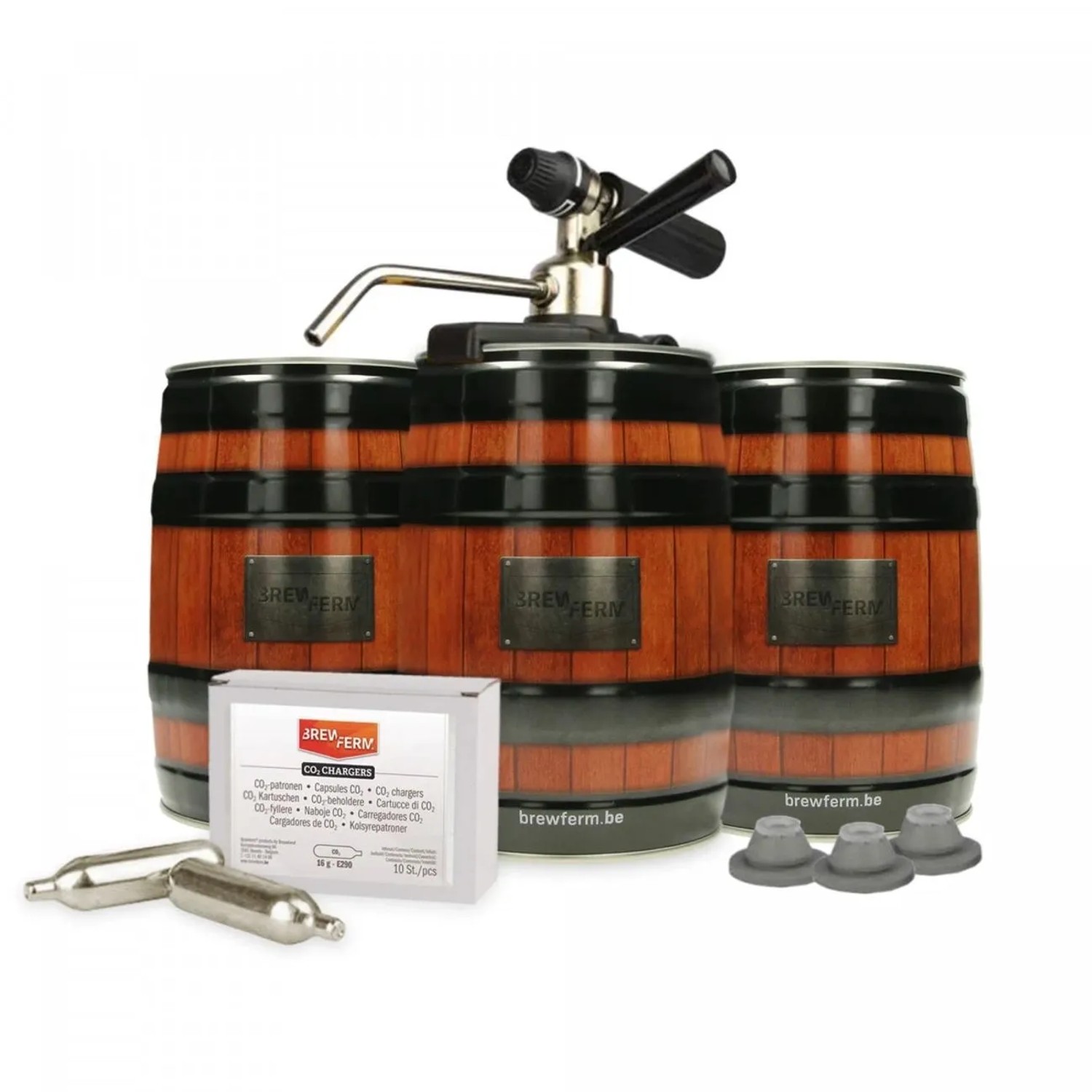 Ich-Zapfe Starterpaket Brewferm Kleine Bierfässer Partyfässer mit Party Star Deluxe