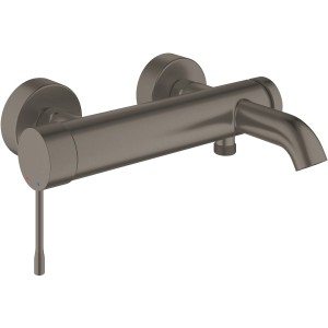 Grohe Essence Wannenarmatur in gebürstetem Hard Graphite für die Wandmontage.