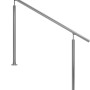 Dolle Eingangsgeländer Edelstahl, 150 cm, mit 2 Pfosten für die Bodenmontage.