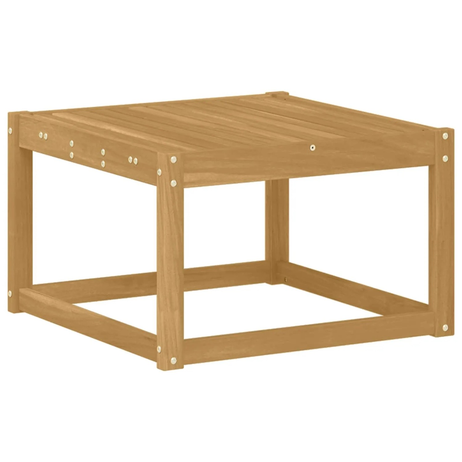 vidaXL Tisch für Outdoor Massivholz Akazie Weiß 59 x 59 x 37 cm 901451