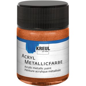 Kreul Acrylfarbe Metallic Kupfer, 50 ml, für kreative Projekte und Bastelarbeiten.