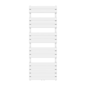 Weißer AICA Badheizkörper 160x60cm mit flachen horizontalen Paneelen, ideal als Handtuchwärmer und Paneelheizkörper.