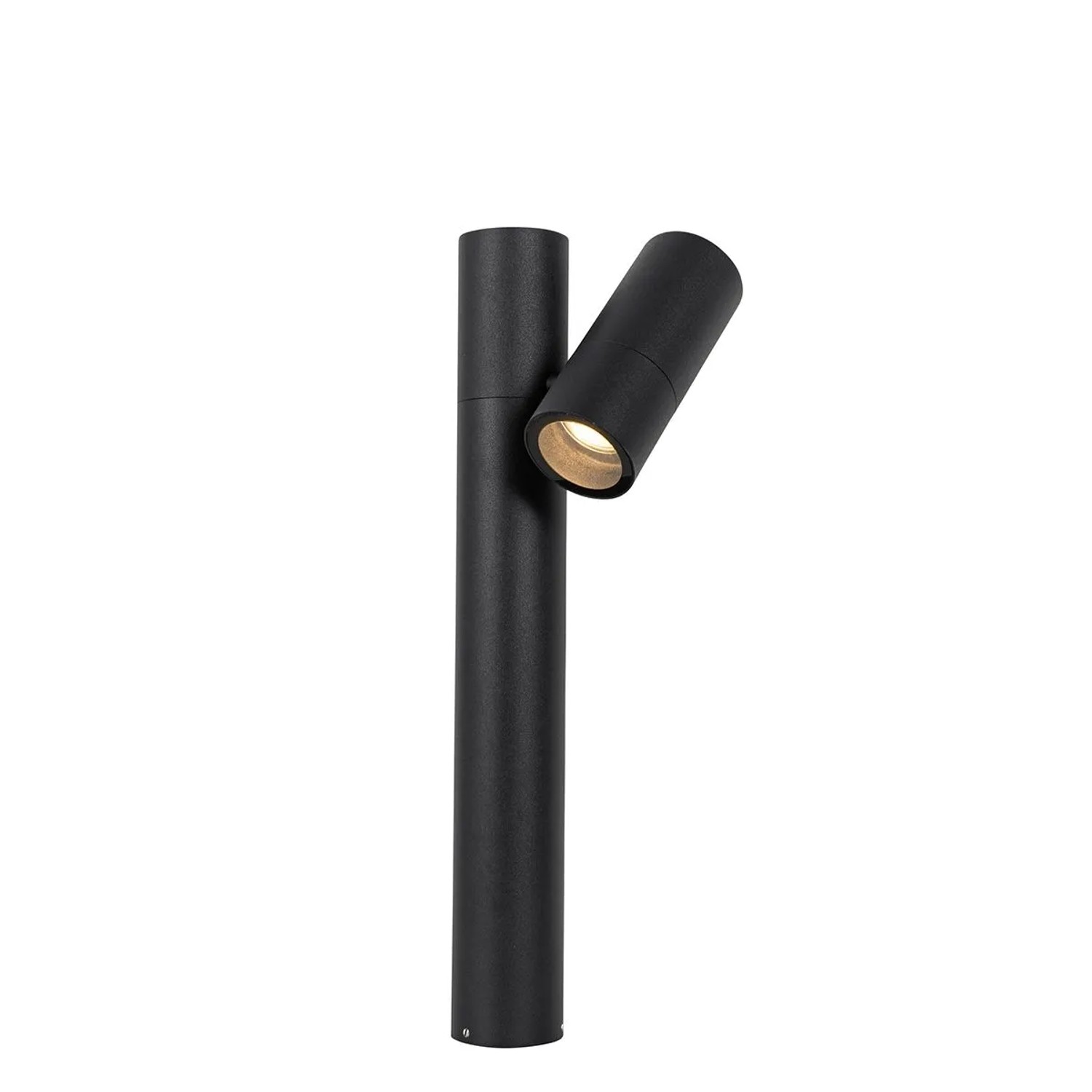 QAZQA Stehende Außenleuchte Schwarz 50 cm Verstellbar Duo
