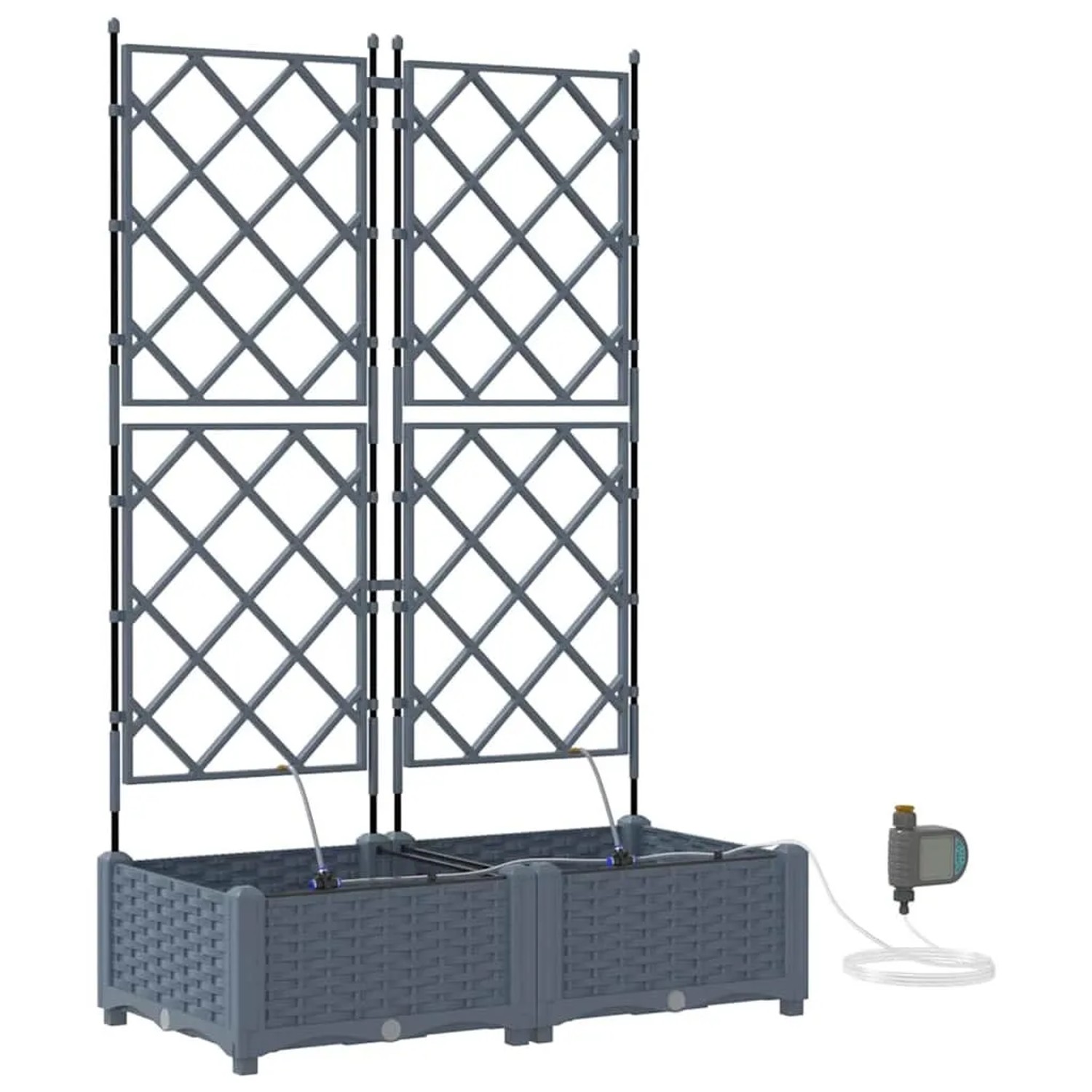 vidaXL Garten-Pflanzgefäß 2 Stk Hellgrau Stahl 42002896 günstig online kaufen