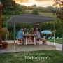 Tectake Pavillon Farah 3 x 3 M Im Stecksystem  300 x 300 x 250 cm Grau_8