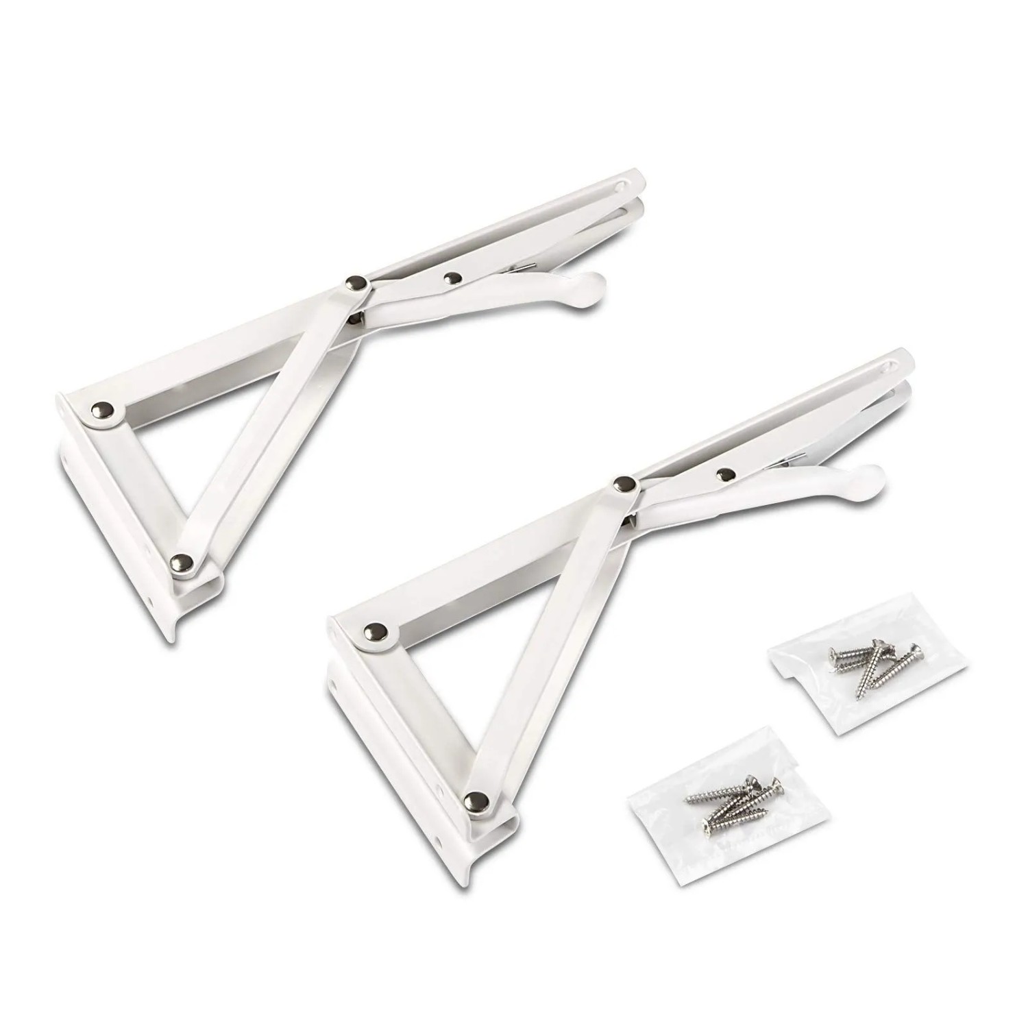 SOTECH 1 Paar Klappkonsolen Länge 269 x 115 mm Weiß Tragkraft 55 kg