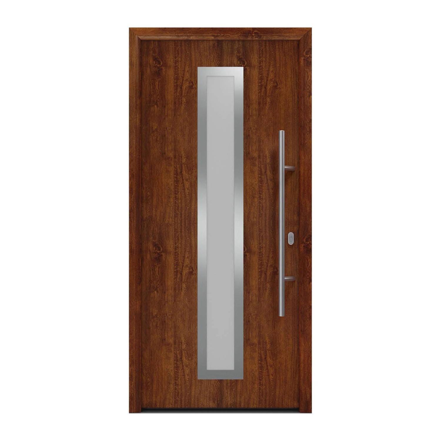 EcoStar Haustür Isopro IP 700S Dark Oak 110 cm x 210 cm DIN R günstig online kaufen