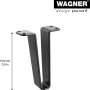 Wagner Möbelfuß, 10 cm, Schwarz Matt, aus Stahl mit Anschraubplatte für Möbelbau.