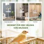 PawHut Vogel Spielplatz mit Futterstation und Rädern für Wohnbereich, Balkon und Garten.