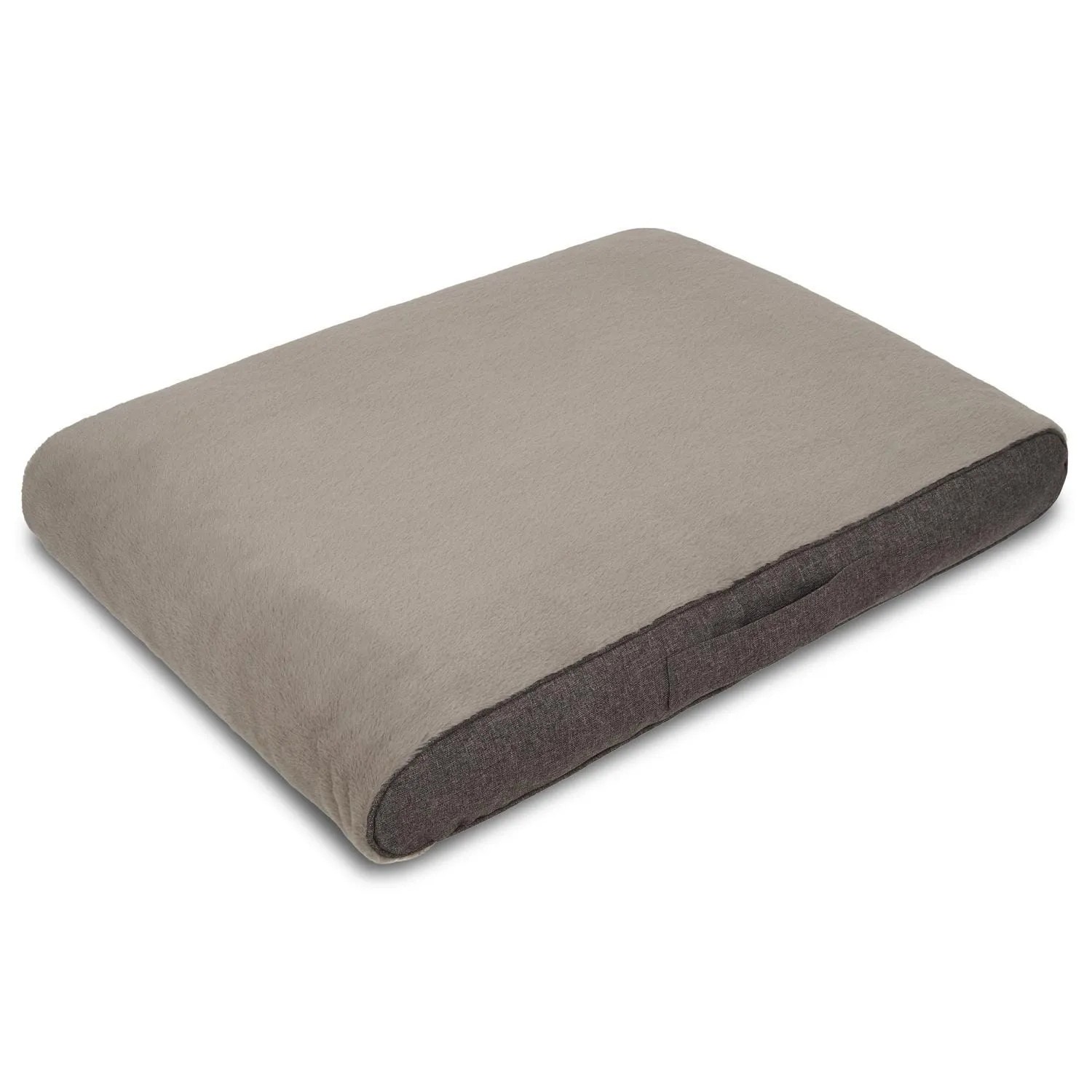 Großes Petzzz Hundekissen Rocky, beige/braun, aus flauschigem Textil mit Tragegriff. Ideal für große Hunde.