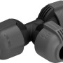 Gardena T-Stück 25 mm für Sprinkler-Systeme, zur Rohrabzweigung im Garten.