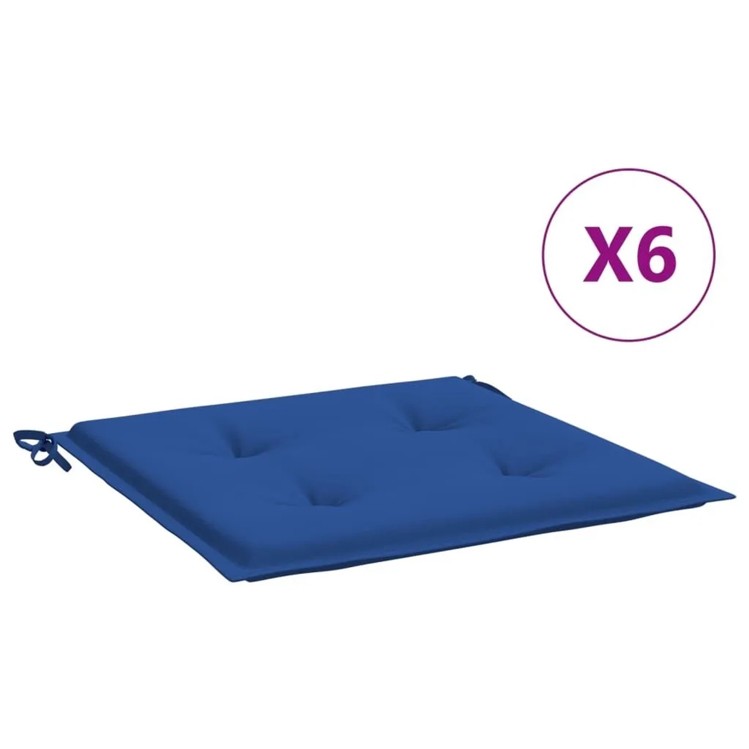 vidaXL Gartenstuhl-Kissen 6 Stk Königsblau 50x50x4 cm Oxford-Gewebe 314061 günstig online kaufen