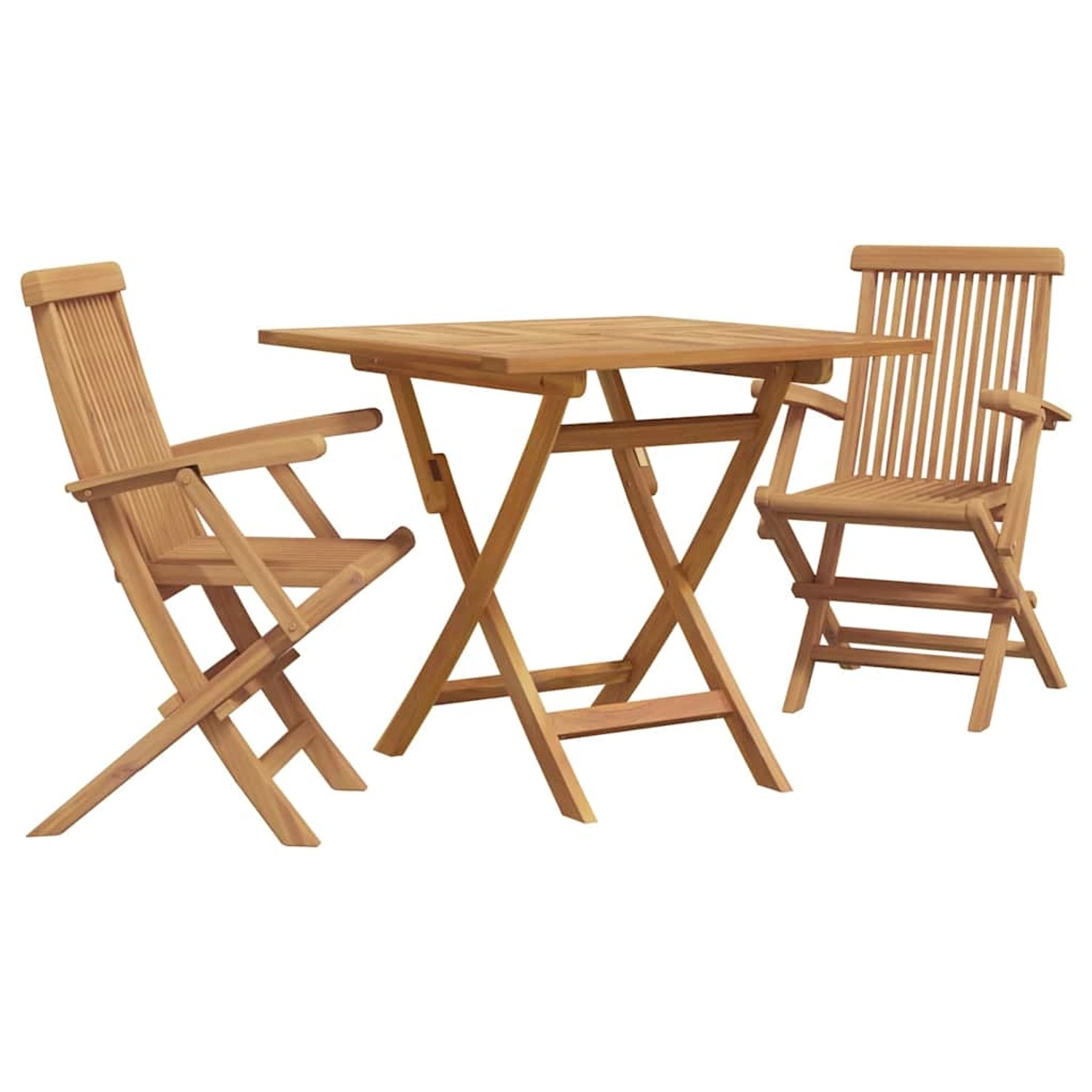 vidaXL Garten-Essgruppe 2-Tlg Braun Teak-Massivholz 3385966 günstig online kaufen