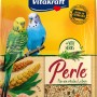 Vitakraft Sittich Perle Futter, 500g Packung mit Wellensittichen, Saaten und Gemüse.