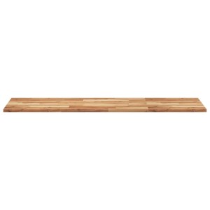 Rechteckige Waschtischplatte aus Akazienholz, geölt, 140x50 cm.