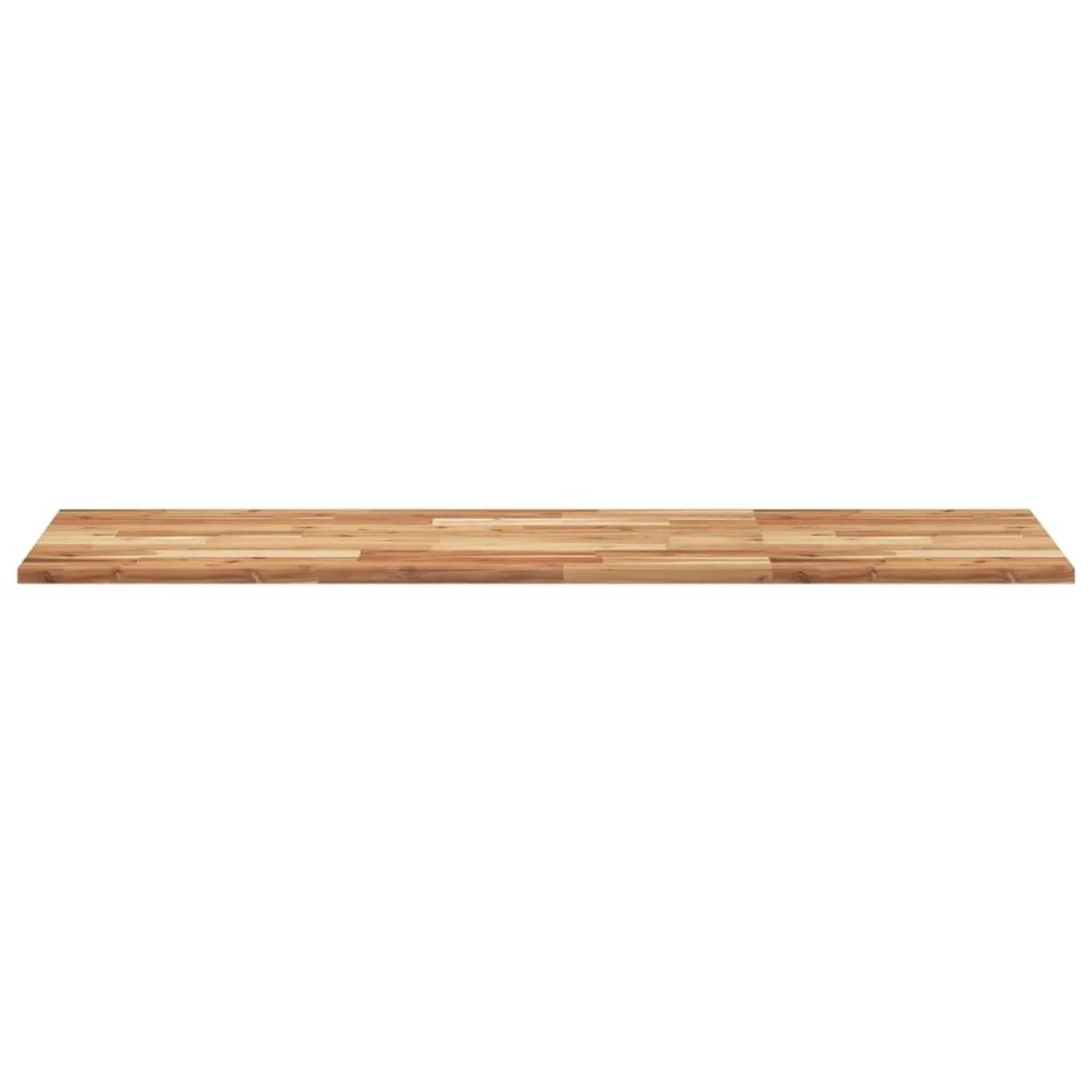 Rechteckige Waschtischplatte aus Akazienholz, geölt, 140x50 cm.
