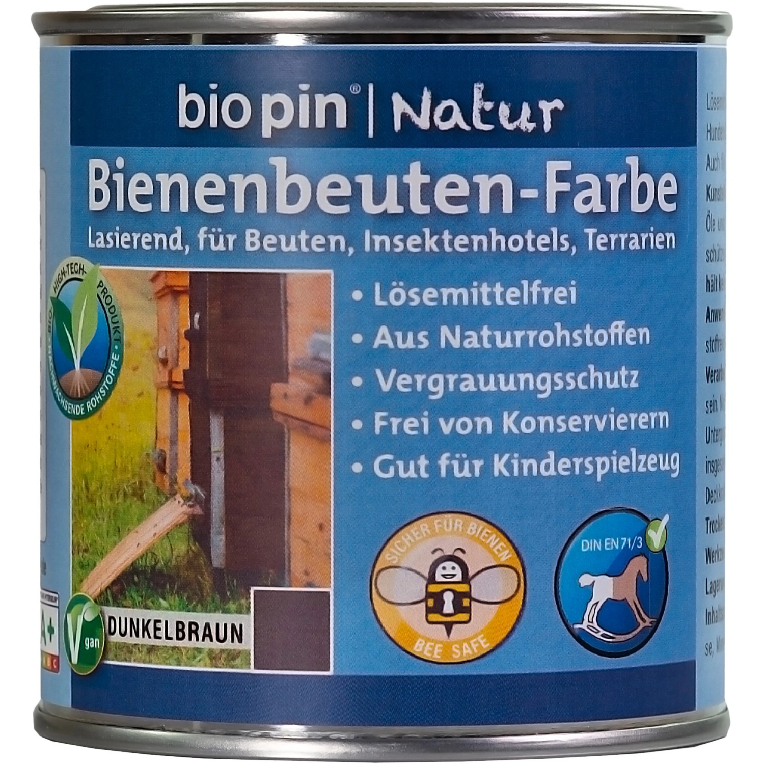 Biopin Bienenbeutenfarbe Dunkelbraun 375 ml